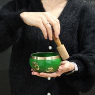 Yin & Yang Klangschalen-Set – Weiß/Lila 10,7 cm