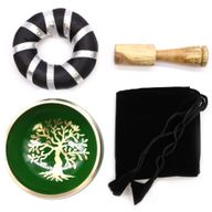 Baum des Lebens Klangschalen-Set – Grün 10,7 cm