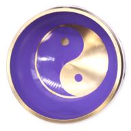 Yin & Yang Klangschalen-Set – Weiß/Lila 10,7 cm