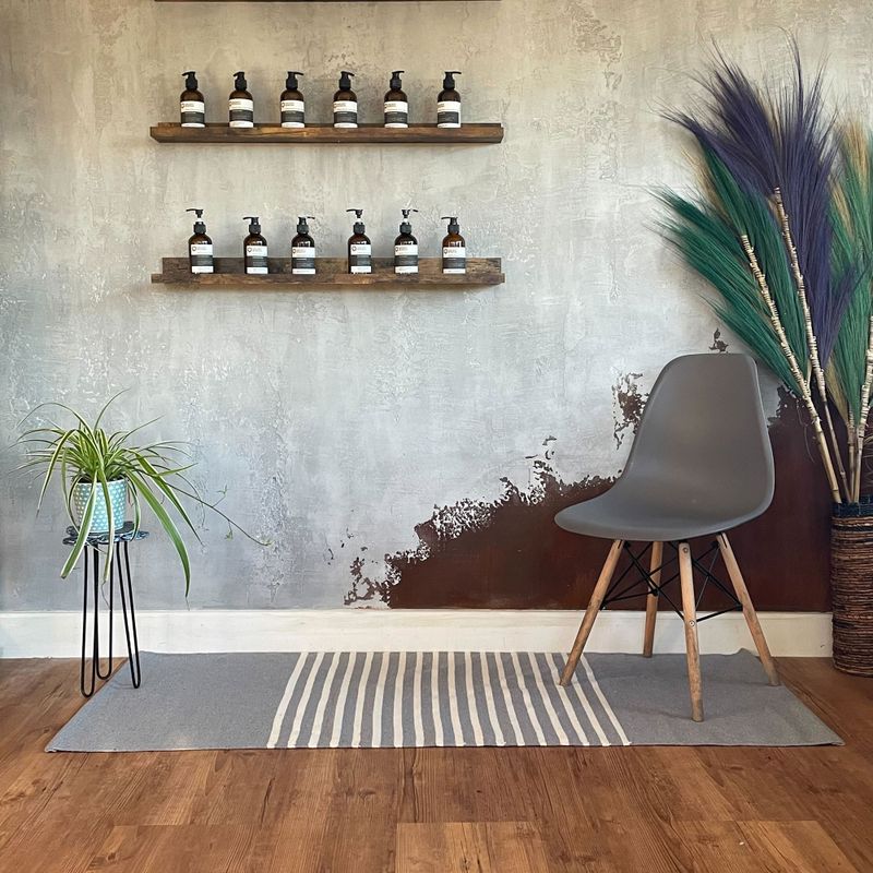 Indischer Baumwollteppich – 70 x 170 cm – Grau