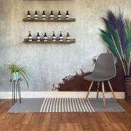 Indischer Baumwollteppich – 70 x 170 cm – Grau