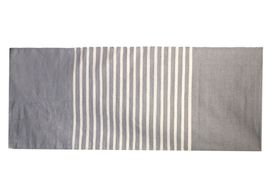 Indischer Baumwollteppich – 70 x 170 cm – Grau