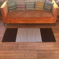 Indischer Baumwollteppich – 70 x 170 cm – Schwarz / Grau