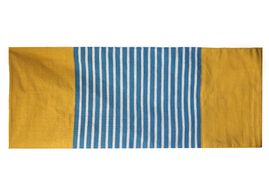Indischer Baumwollteppich – 70 x 170 cm – Gelb/Blau