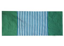 Indischer Baumwollteppich – 70 x 170 cm – Blau/Grün