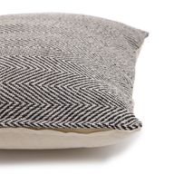Klassischer Kissenbezug – Herringbone Fine Grey – 40 x 40 cm