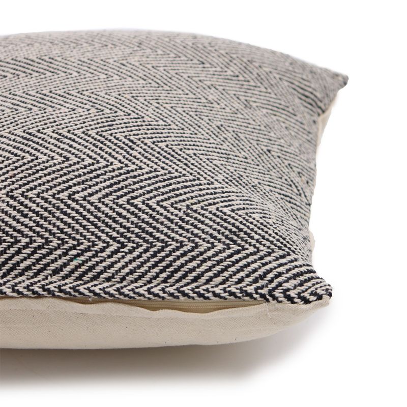 Klassischer Kissenbezug – Herringbone Fine Grey – 40 x 40 cm