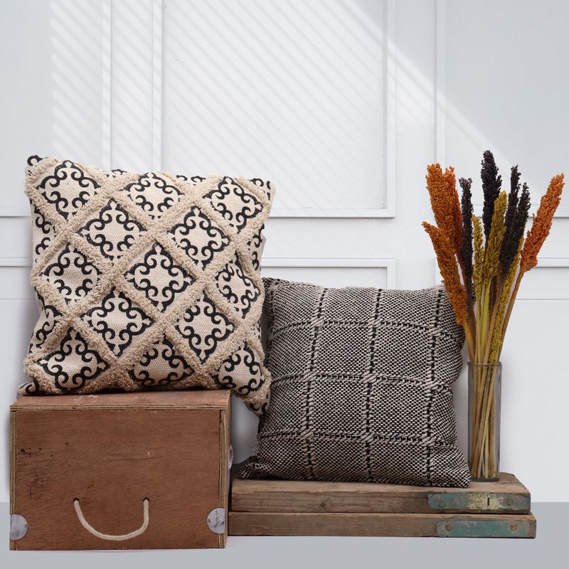 Klassischer Kissenbezug – Herringbone Fine Grey – 40 x 40 cm