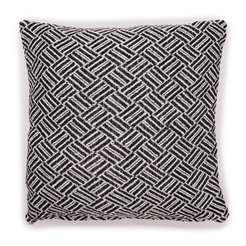 Klassischer Kissenbezug – Criss-Cross Schwarz – 40 x 40 cm