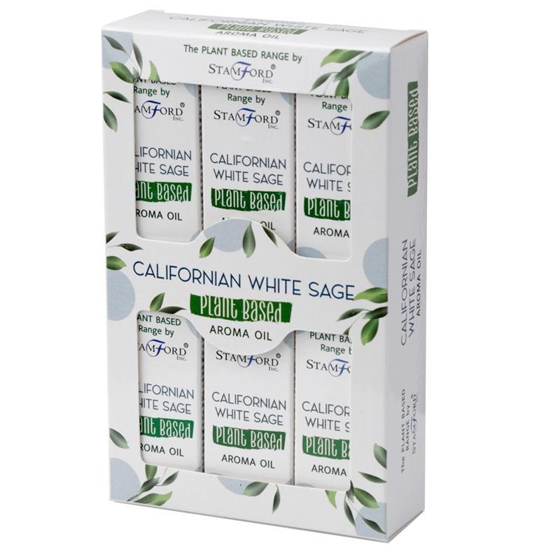 Packung mit 6 Aromaölen auf pflanzlicher Basis - Kalifornischer Weißer Salbei
