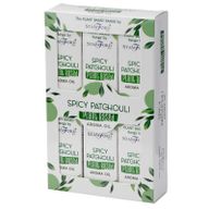 Packung mit 6 pflanzlichen Aromaölen – würziges Patschuli