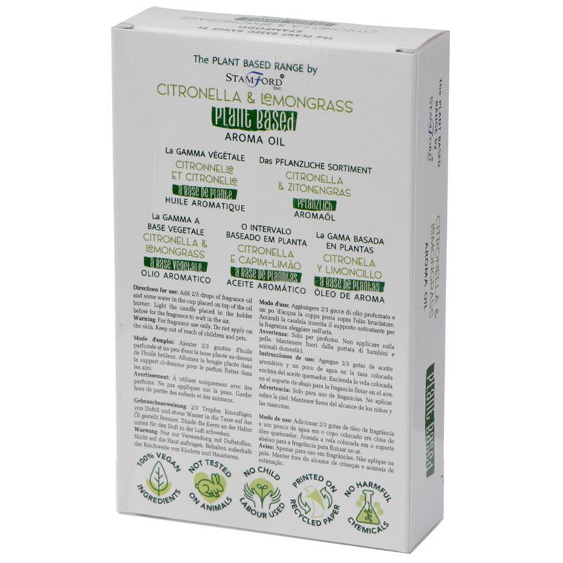 Packung mit 6 pflanzlichen Aromaölen - Citronella Lemon Grass