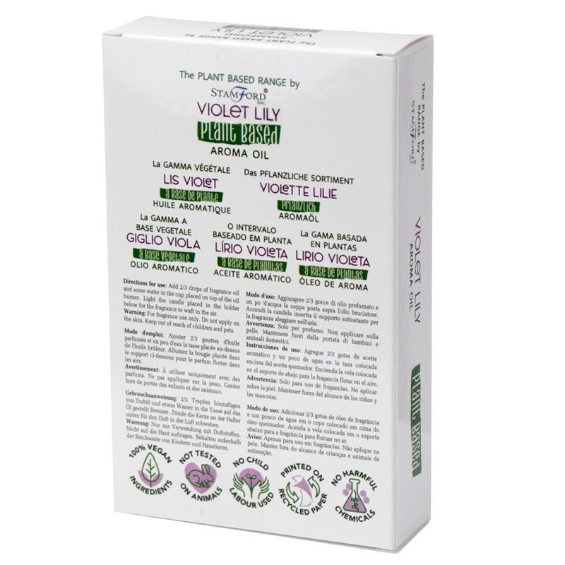 Packung mit 6 Aromaölen auf Pflanzenbasis - Violet Lilly