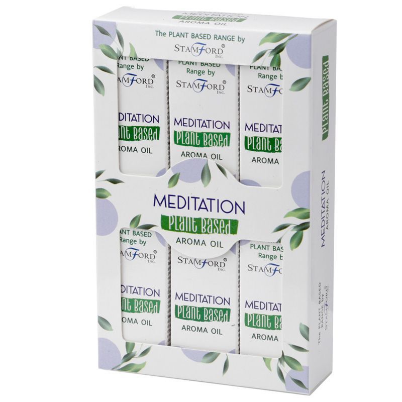 Packung mit 6 Aromaölen auf Pflanzenbasis - Meditation