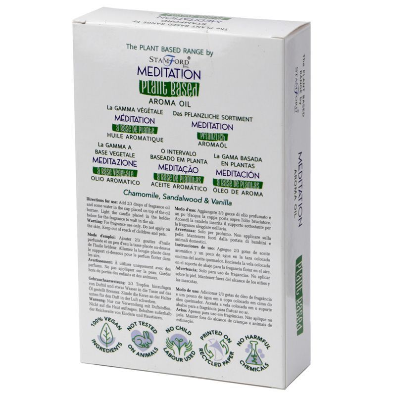 Packung mit 6 Aromaölen auf Pflanzenbasis - Meditation
