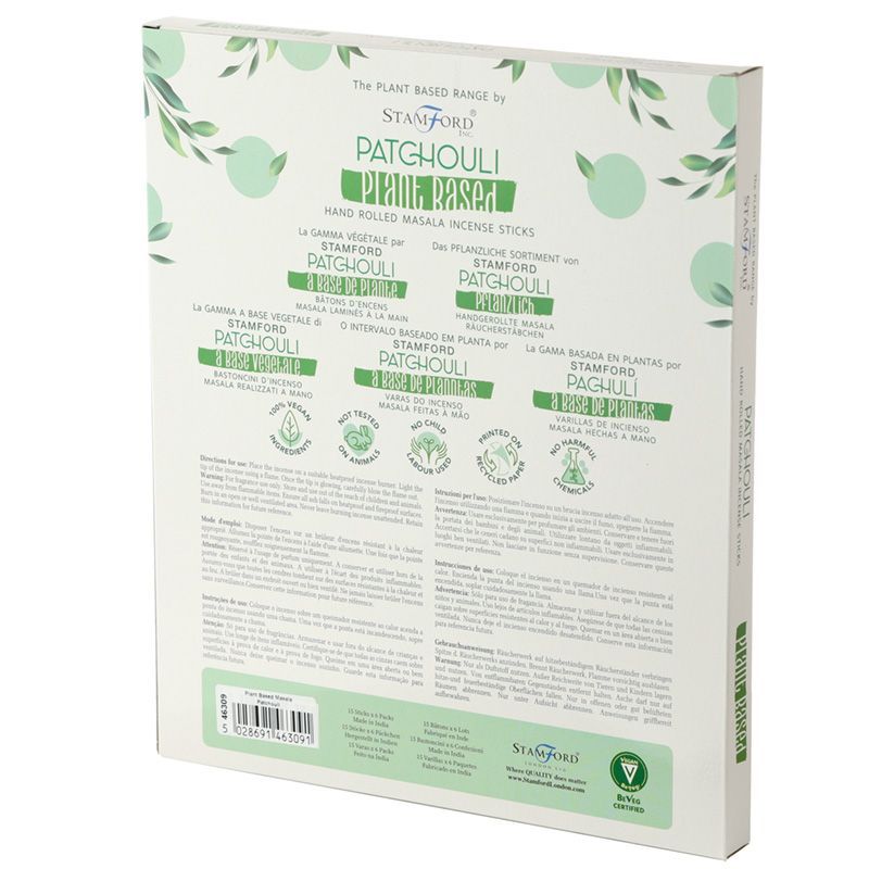 Packung mit 6 Masala-Räucherstäbchen auf pflanzlicher Basis - Patchouli