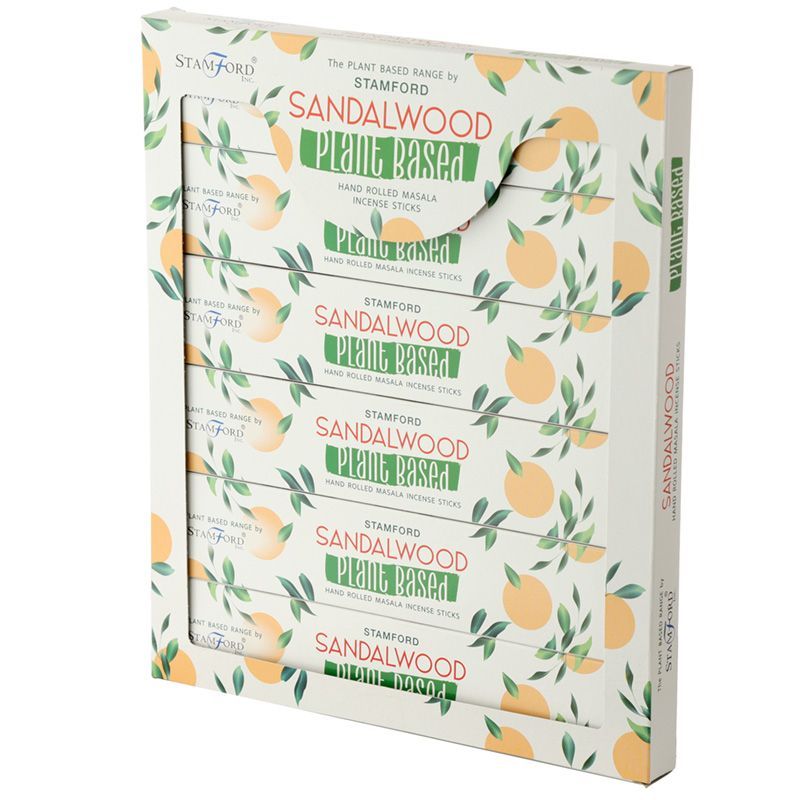 Packung mit 6 pflanzlichen Masala-Räucherstäbchen – Sandelholz