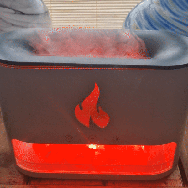 Blaze Aroma Diffuser – Himalaya-Salzkammer – USB-C – Flammeneffekt (Salz nicht enthalten)