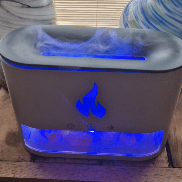 Blaze Aroma Diffuser – Himalaya-Salzkammer – USB-C – Flammeneffekt (Salz nicht enthalten)