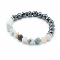 Facettiertes Edelsteinarmband - Magnetische Bergjade
