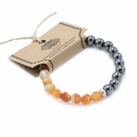 Facettiertes Edelsteinarmband - Magnetischer Karneol