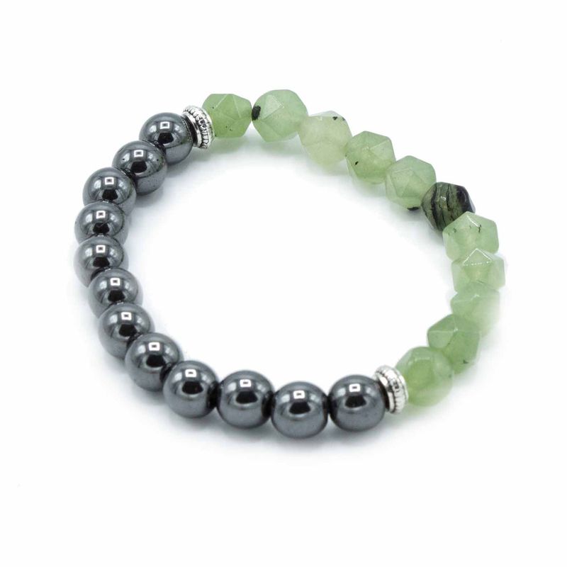 Facettiertes Edelstein-Armband - Magnetische Jade
