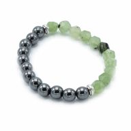 Facettiertes Edelstein-Armband - Magnetische Jade