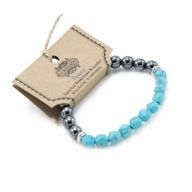 Facettiertes Edelstein-Armband - Magnetischer Türkis