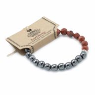Facettiertes Edelstein-Armband – Magnetischer Roter Jaspis