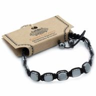 Magnetisches Hämatit Shamballa Armband - Runde Ecken