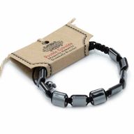 Magnetisches Hämatit-Shamballa-Armband - Doppelquader