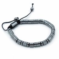Magnetisches Hämatit Shamballa Armband - Zylinder und Kreise