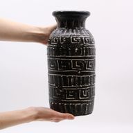 Griechische gerade Vase - Schokolade