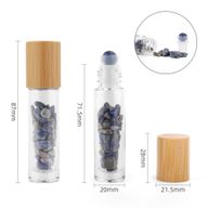 Edelstein-Rollerflasche für ätherische Öle – Sodalith – Holzverschluss