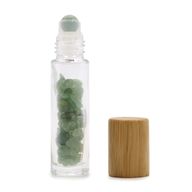 Edelstein-Rollerflasche für ätherische Öle – Aventurin – Holzverschluss
