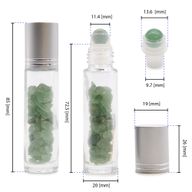 Edelstein-Rollerflasche für ätherische Öle – Sodalith – Silber Kappe