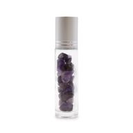Rollerflasche mit ätherischen Edelsteinölen – Amethyst – Silber Verschluss