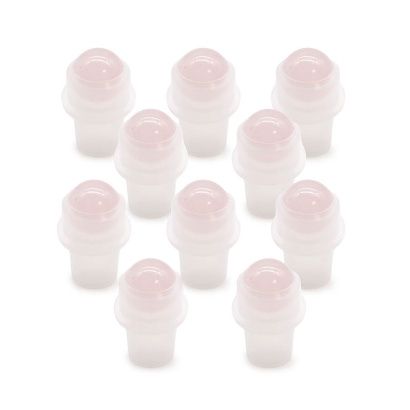 Edelstein-Rollspitze für 5-ml-Flasche – Rosenquarz