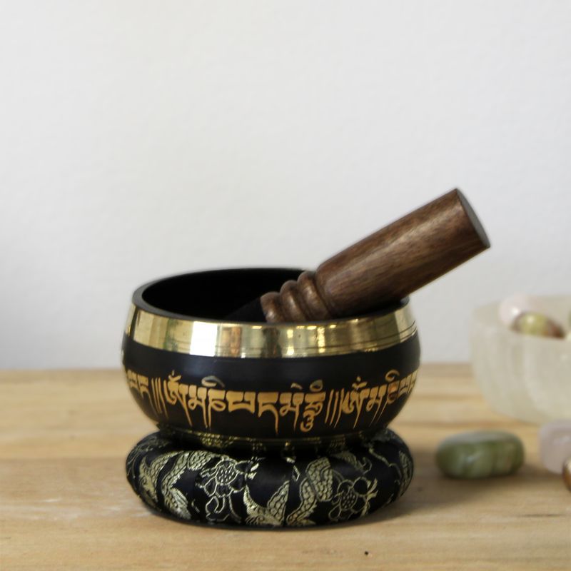 Klangschalen-Set mit Lotusblüte