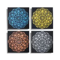 Set mit 4 Mandala-Brokatdetails 30x30cm