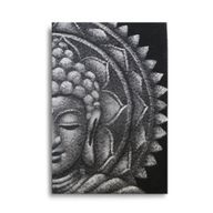 Graues halbes Buddha-Mandala 60x80cm