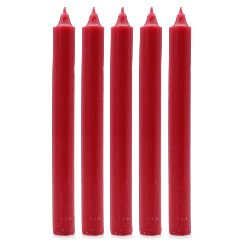 Bulk Einfarbige Tafelkerzen – Rustikales Rot – Packung mit 100