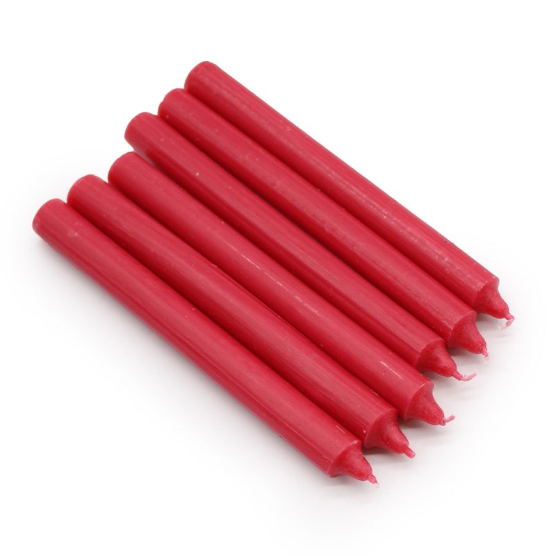 Bulk Einfarbige Tafelkerzen – Rustikales Rot – Packung mit 100