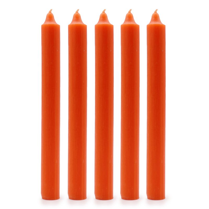 Bulk Einfarbige Tafelkerzen – Rustikales Orange – Packung mit 100