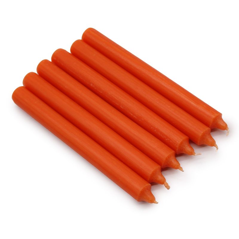 Bulk Einfarbige Tafelkerzen – Rustikales Orange – Packung mit 100