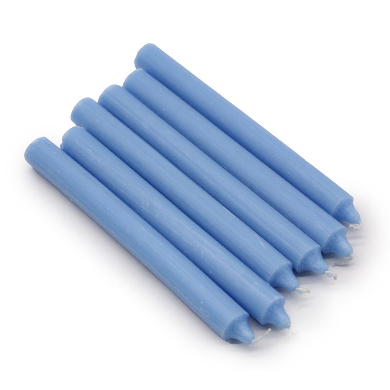 Bulk Einfarbige Tafelkerzen – Rustikales Meerblau – Packung mit 100