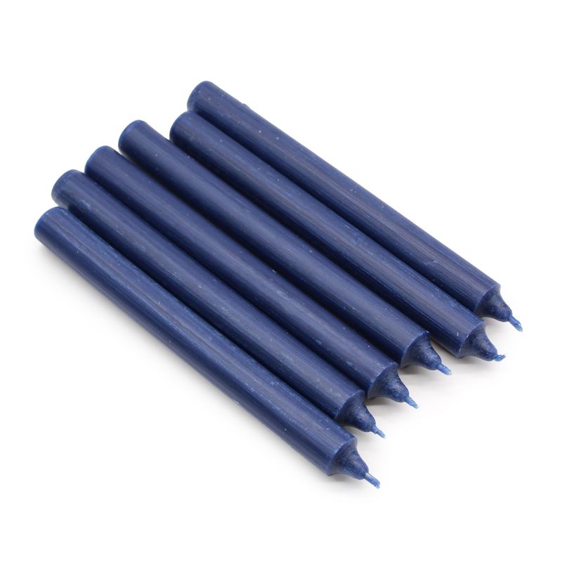 Bulk Einfarbige Tafelkerzen – Rustikales Marineblau – Packung mit 100