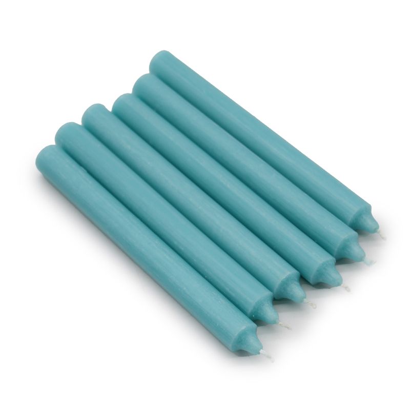 Bulk Einfarbige Tafelkerzen - Rustikales Aqua – Packung mit 100 Stück
