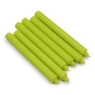 Bulk Einfarbige Tafelkerzen – Rustikales Limettengrün – Packung mit 100