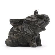 Elephant Räucherstäbchen- und Kerzenhalter (schwarz antik)